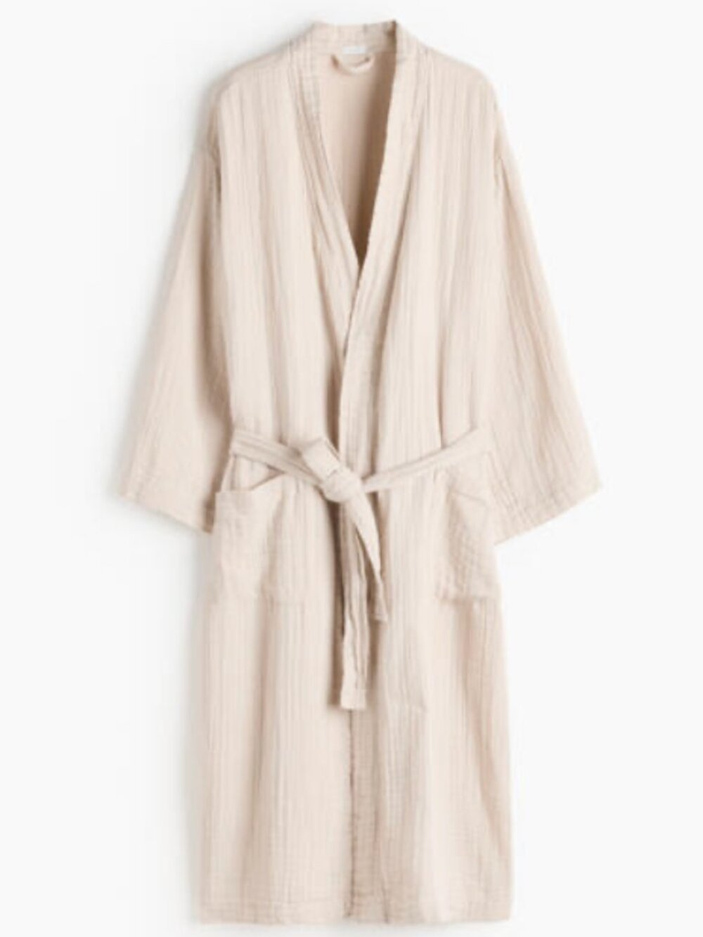 H&M Cotton Muslin Robe with Pockets